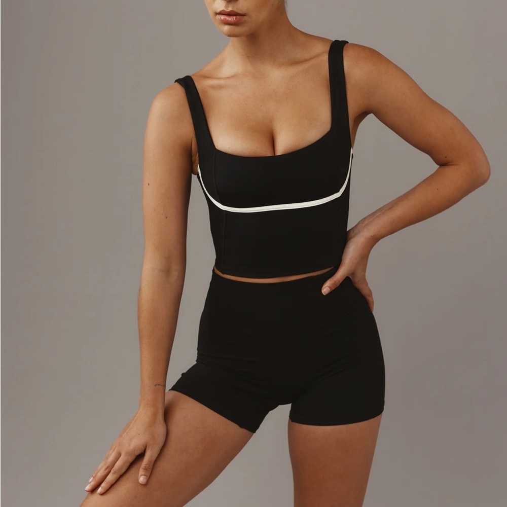 Monday Swimwear Zion Tank - Black/Ivory